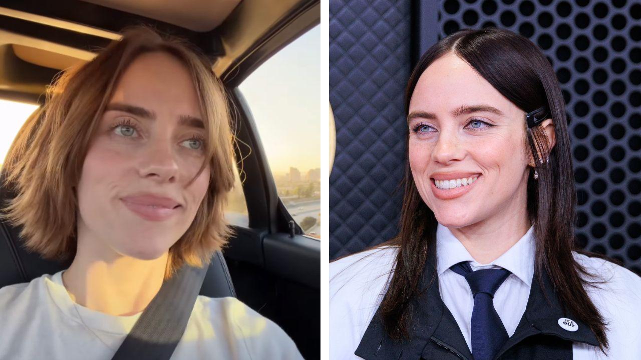 Image of One social media user said Billie Eilish's new hair 'compliments' her. 