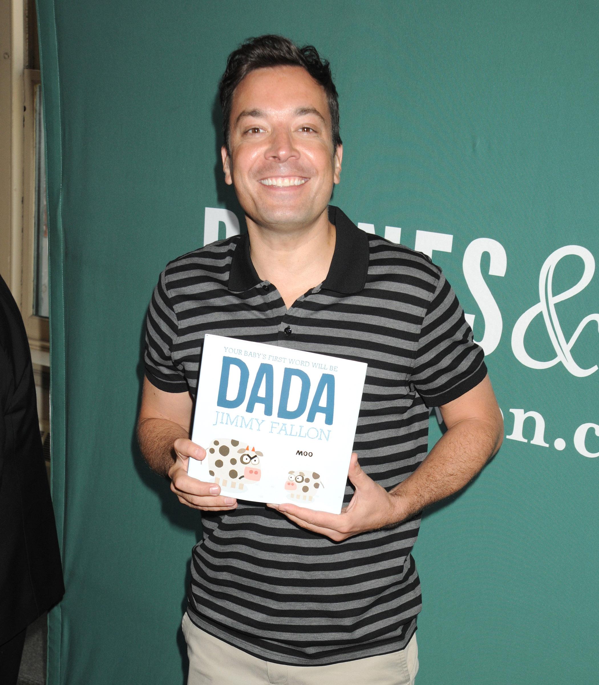 Jimmy Fallon promotes his new book &#8220;Your Baby&#8217;s First Word Will Be Dada&#8221; in NYC