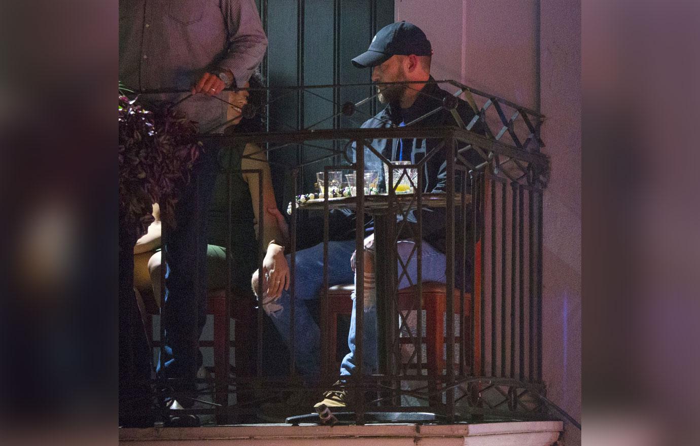 Justin Timberlake On Balcony With Alisha Wainwright In New Orleans