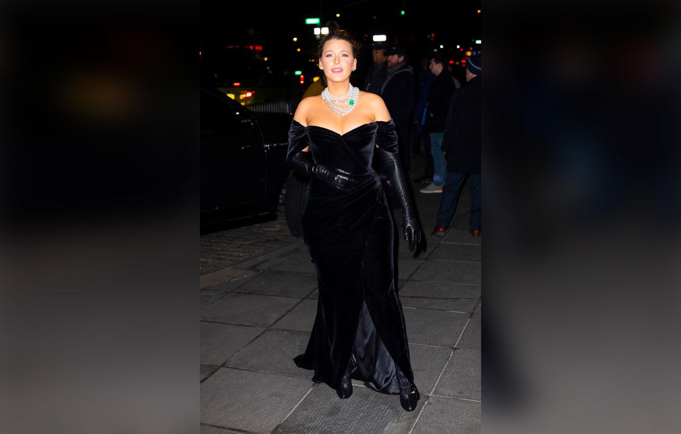 Blake Lively wears all black when arriving at BAM opera house for a special screening of her new movie in Brooklyn, NY