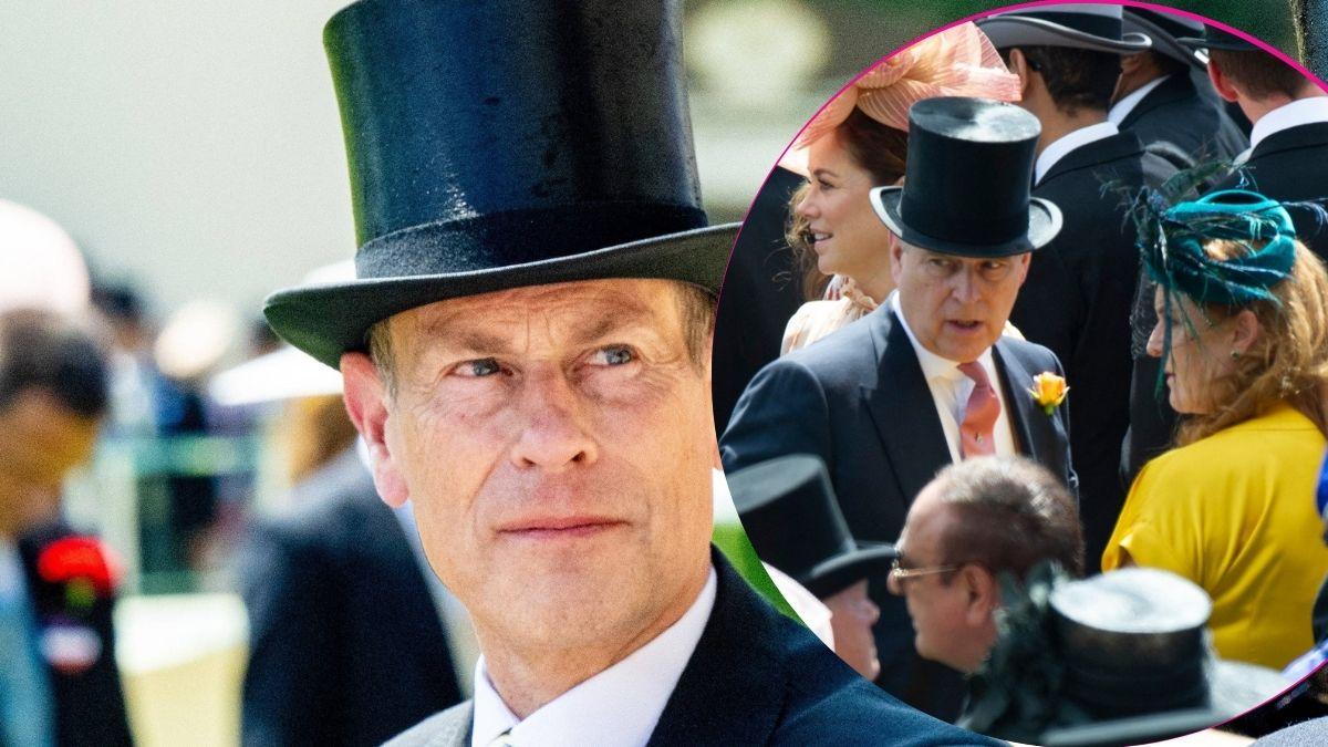 image of prince Edward and inset of prince Andrew and Sarah Ferguson