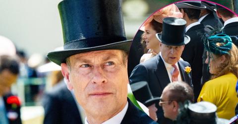 image of prince Edward and inset of prince Andrew and Sarah Ferguson