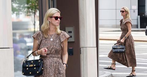 nicky hilton wears leopard dress in nyc