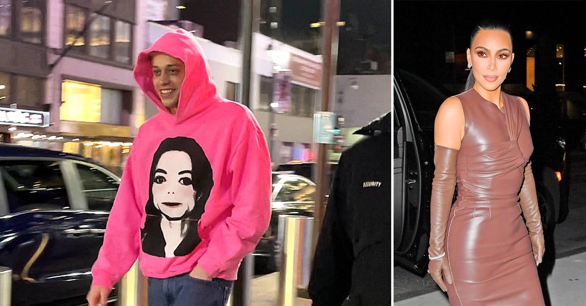 pete davidson all smiles giggles first christmas kim kardashian