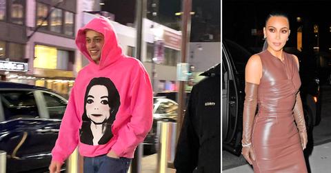 pete davidson all smiles giggles first christmas kim kardashian