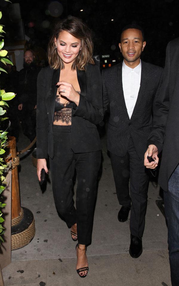 Chrissy Teigen Bares Midriff During Sexy Date Night With John Legend