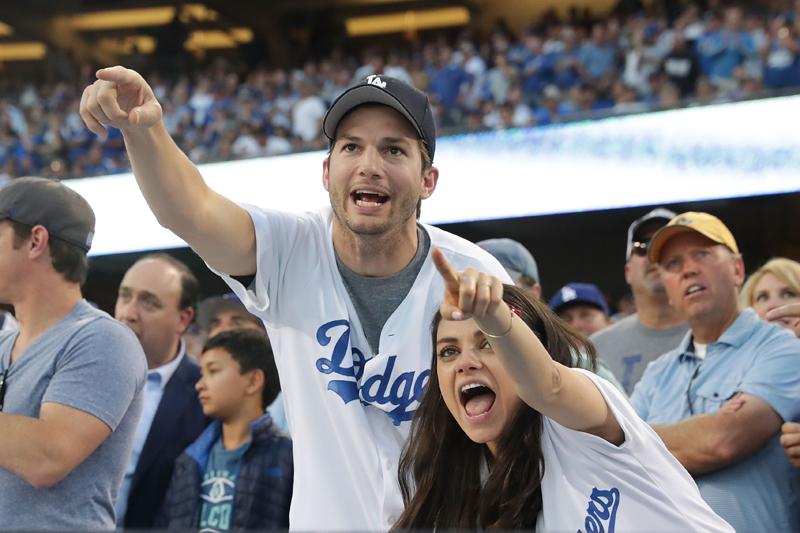 Ashton & Mila's Dodgers Game PDA