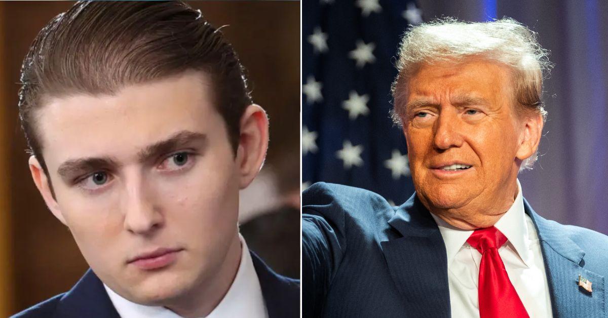 Composite photo of Barron Trump and Donald Trump