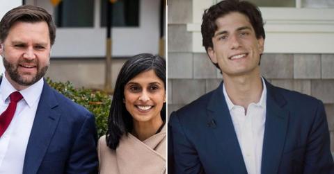 image split of Usha Vance, jd vance and jack Schlossberg
