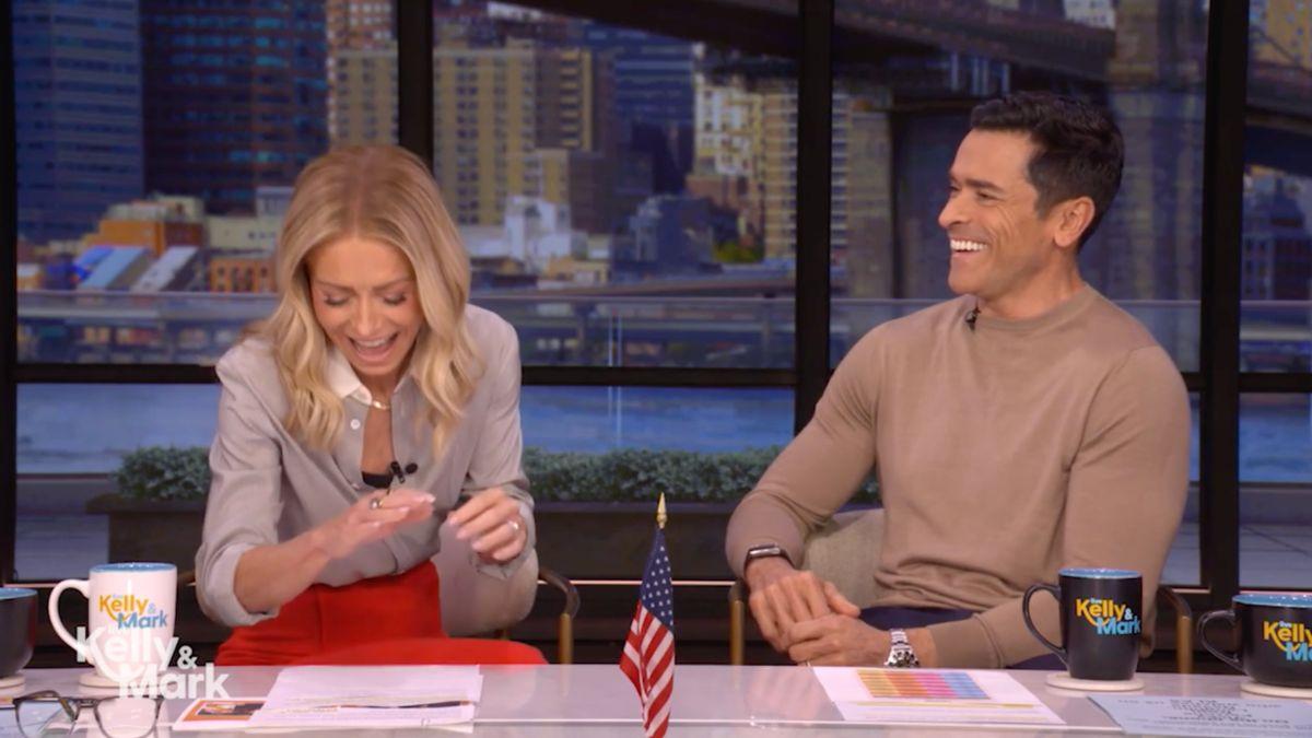 Image of Mark Consuelos joined his wife, Kelly Ripa, as a co-host on 'Live' in 2023.
