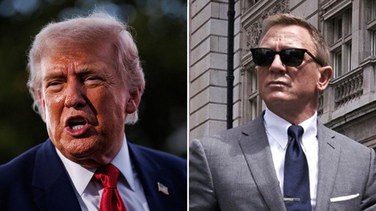 Photo of Donald Trump and James Bond.