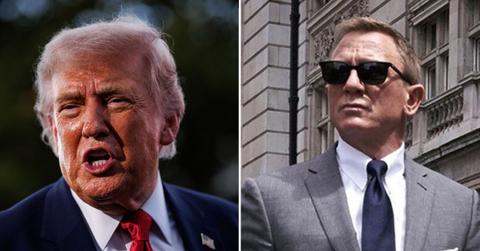 Photo of Donald Trump and James Bond.