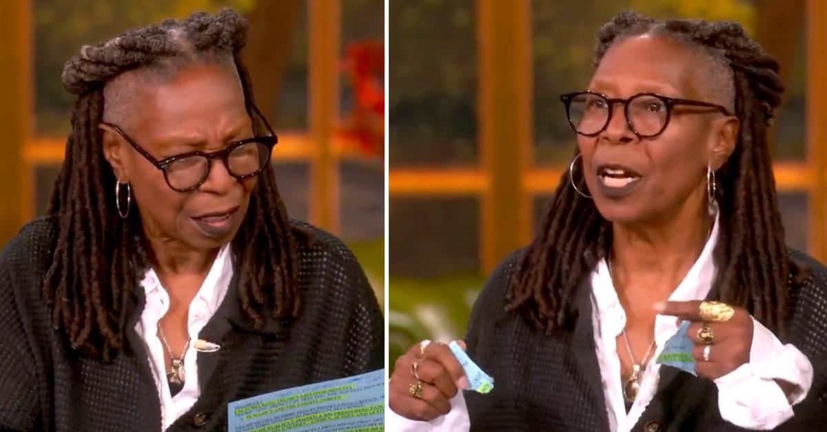 Two photos of Whoopi Goldberg on 'The View'