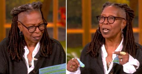 Two photos of Whoopi Goldberg on 'The View'