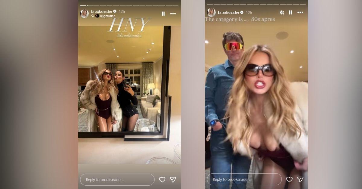 image of The model's skintight outfit quickly turned heads online.