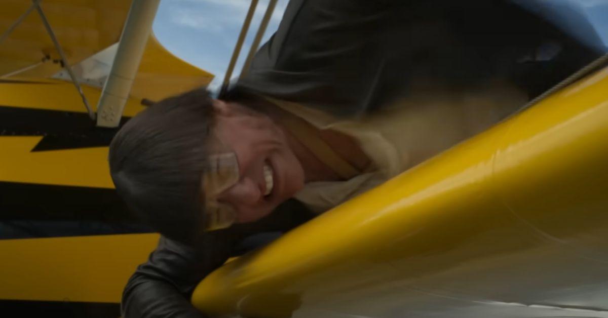 hanging on a biplanes wing in mission impossible a the final reckoning