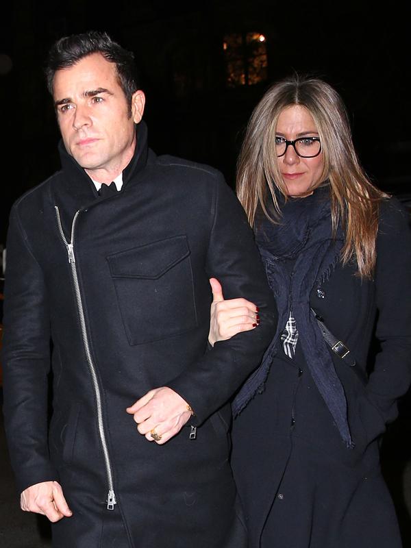 Jennifer Aniston and Justin Theroux depart &#8216;Jimmy&#8217; in NYC