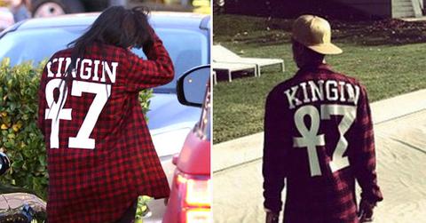 Kylie jenner wearing tyga shirt