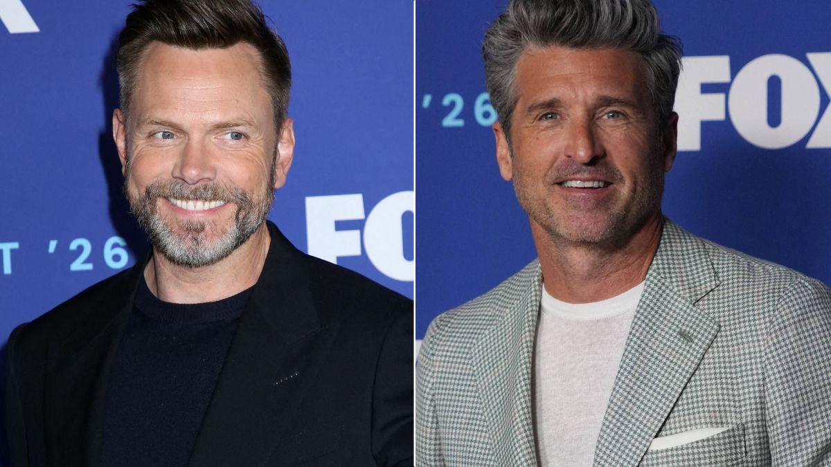 Split photo of Joel McHale and Patrick Dempsey 