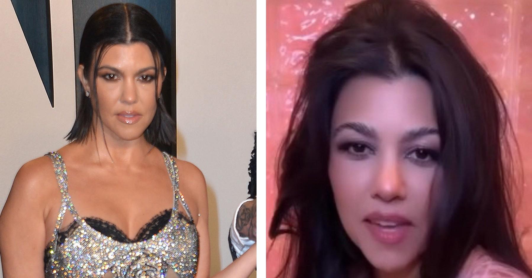 Composite photo of Kourtney Kardashian. 