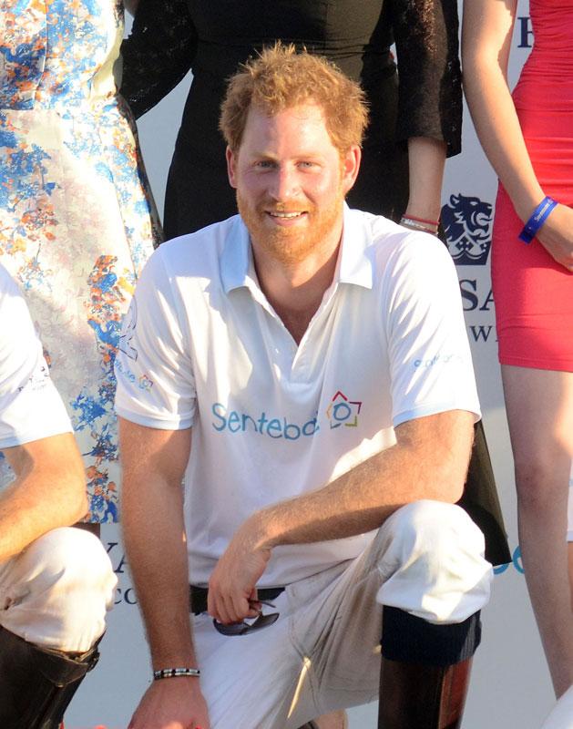 Prince Harry falls off horse during Sentebale charity polo match **USA ONLY**