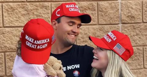 Photo of Charlie Kirk, Erika Kirk and their daughter.
