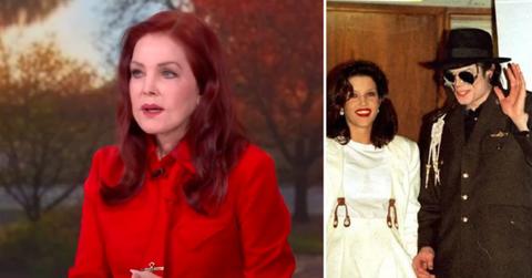 Photo of Priscilla Presley, Lisa Marie Presley and Michael Jackson