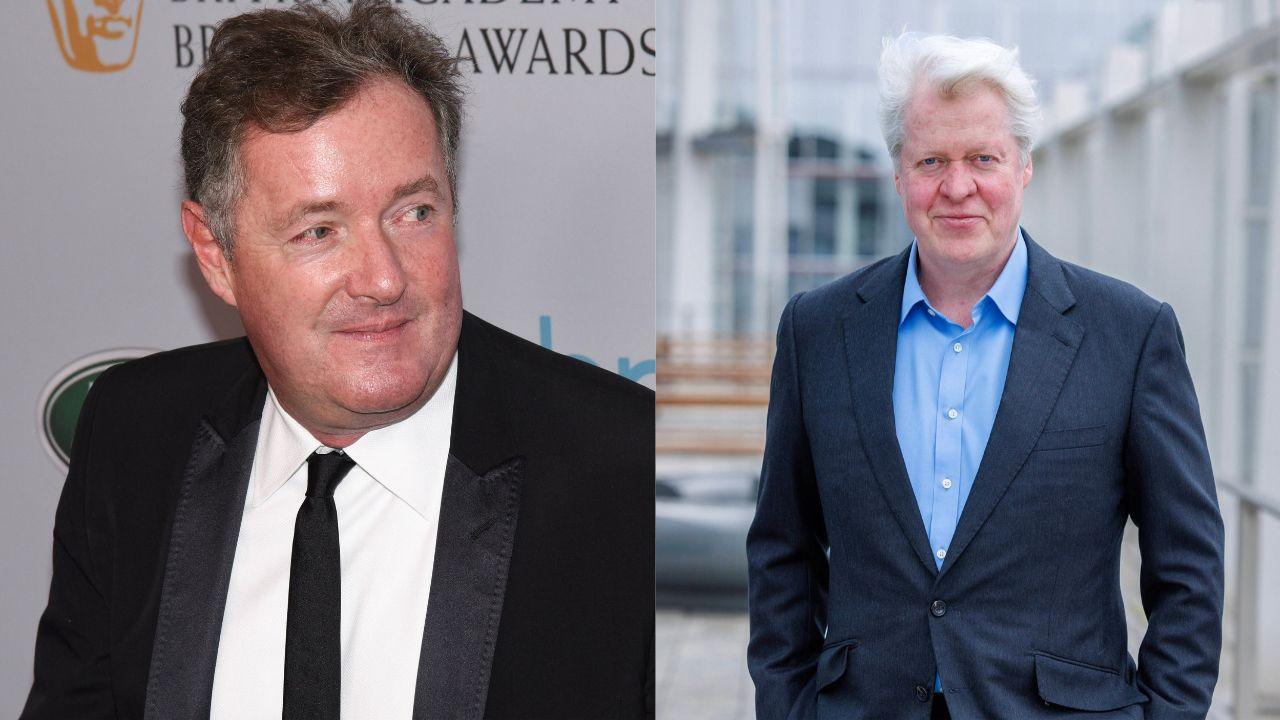 Split image of Piers Morgan and Charles Spencer.