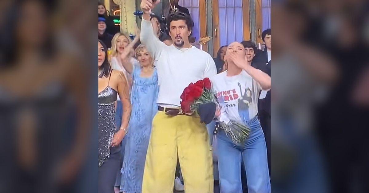 bad bunny staring scarlett johansson butt saturday night live
