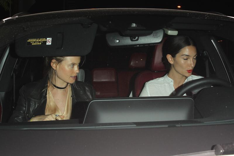 Taylor Swift has dinner at &#8216;Gracias Madre&#8217; with famous friends Behati Prisloo and Lily Aldridge