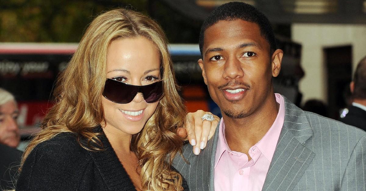 Photo of Nick Cannon and Mariah Carey. 