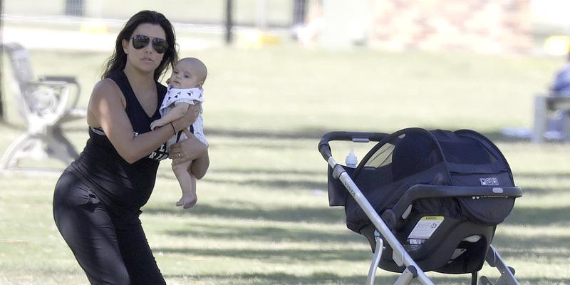 PICS Eva Longoria And Her Baby Boy Santiago Enjoy A Big Workout