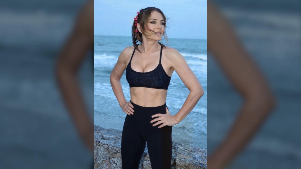 image of Elizabeth Hurley said she hasn't gone to the gym in decades.