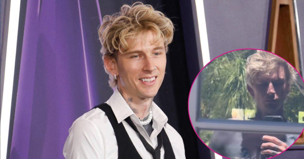 Two photos of Machine Gun Kelly