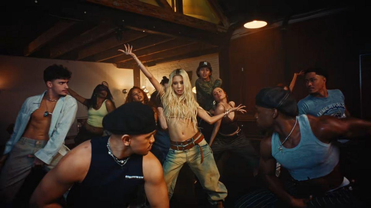 Photo of Shiloh Jolie could be spotted in a maroon tank top near the center of the screen.