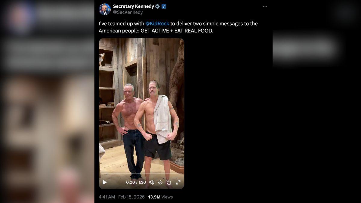 Image of  The pair promoted fitness and natural food in a viral video.