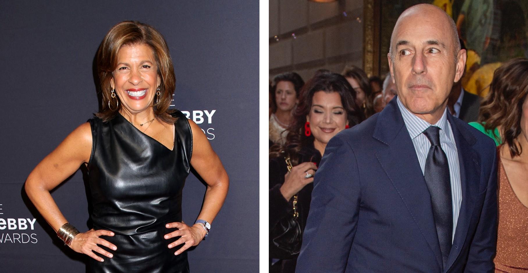 Composite photo of Hoda Kotb and Matt Lauer. 