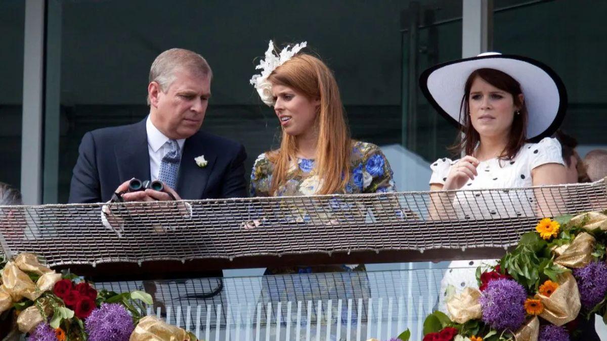 image of prince Andrew princesses Eugenie and beatrice