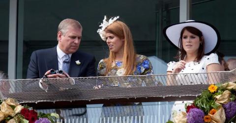 image of prince Andrew princesses Eugenie and beatrice