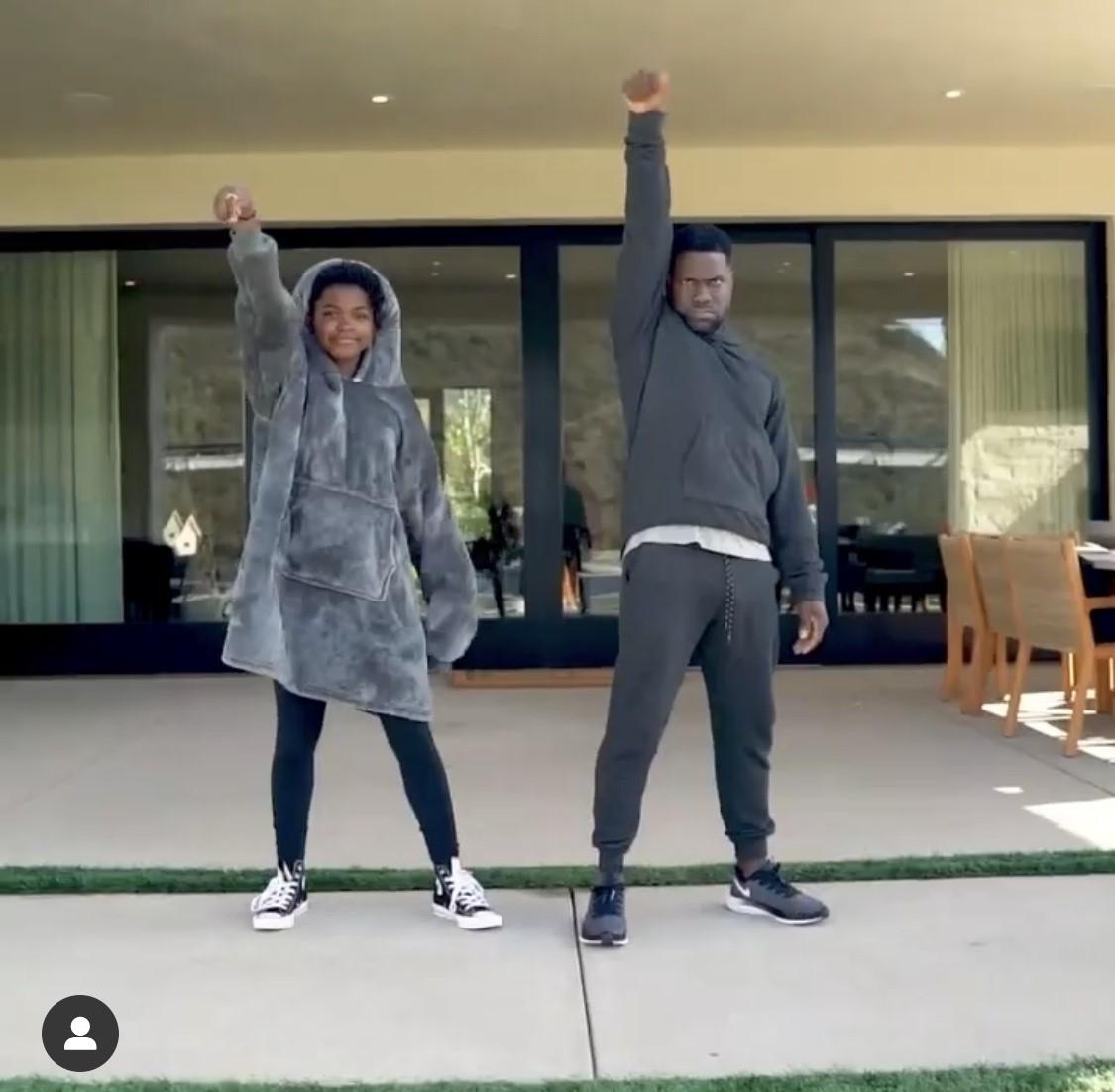 Kevin Hart Showcases His Dance Moves With Daughter Heaven