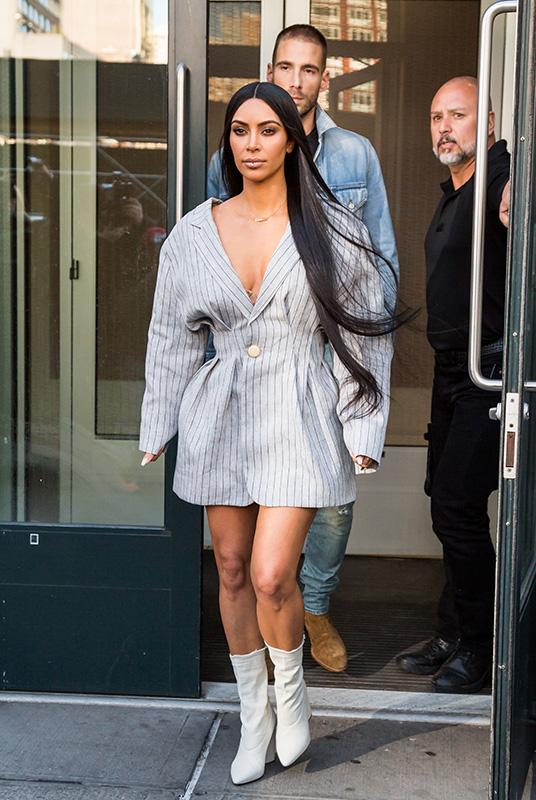 Kim Kardashian And Simon Huck Run Errands In NYC