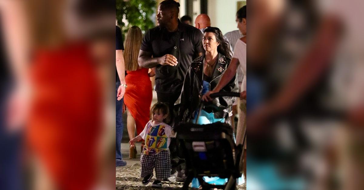 Image of Kourtney Kardashian was seen in Italy with her son Rocky and daughter Penelope.