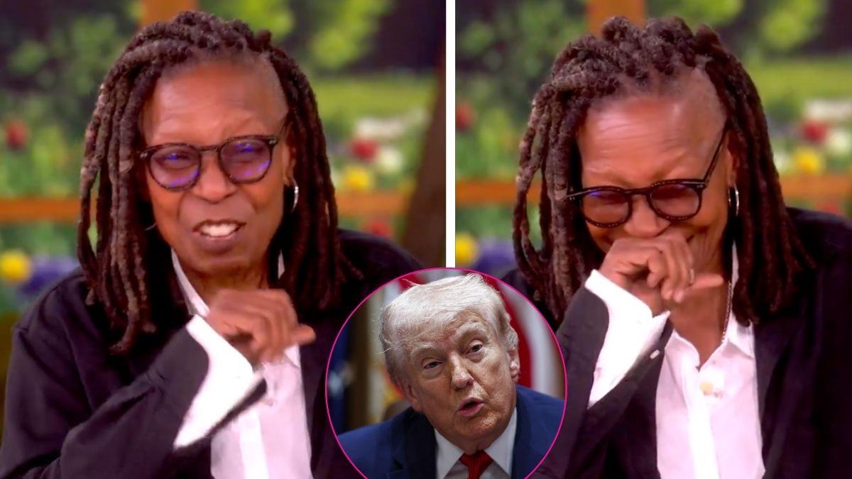 Composite photo of Whoopi Goldberg and Donald Trump