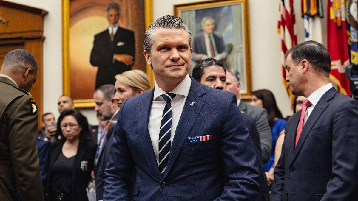 image of Pete Hegseth slammed the 'disparagement' of the president.