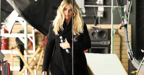 Khloe Kardashian Hides Baby Bump Coat feature