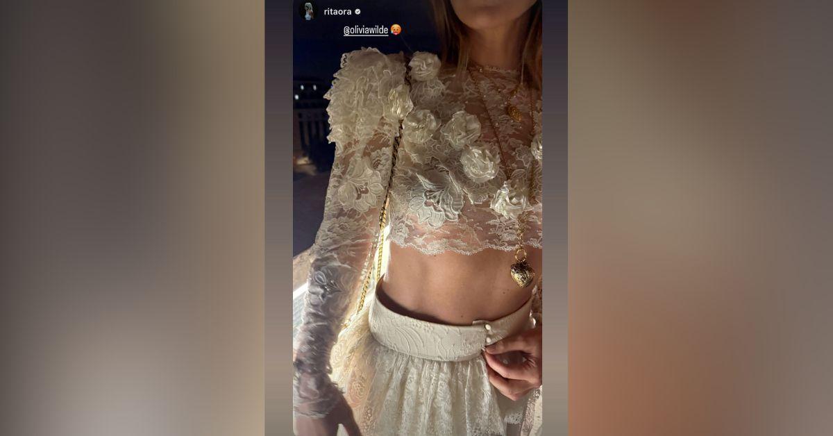 Image of Rita Ora hyped up Olivia Wilde's outfit.