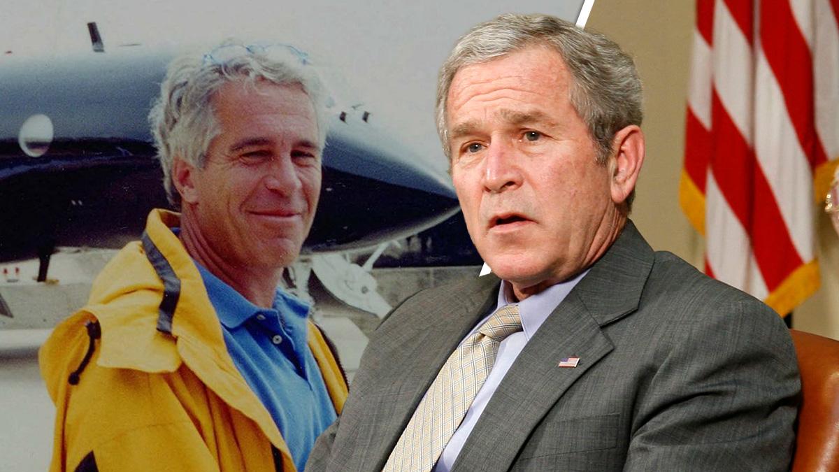 Photo of Jeffrey Epstein and George W. Bush
