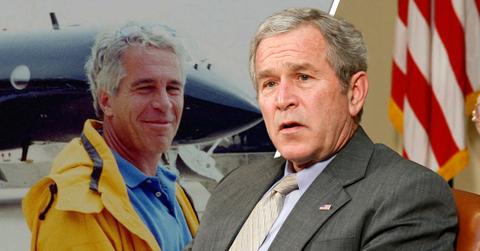 Photo of Jeffrey Epstein and George W. Bush