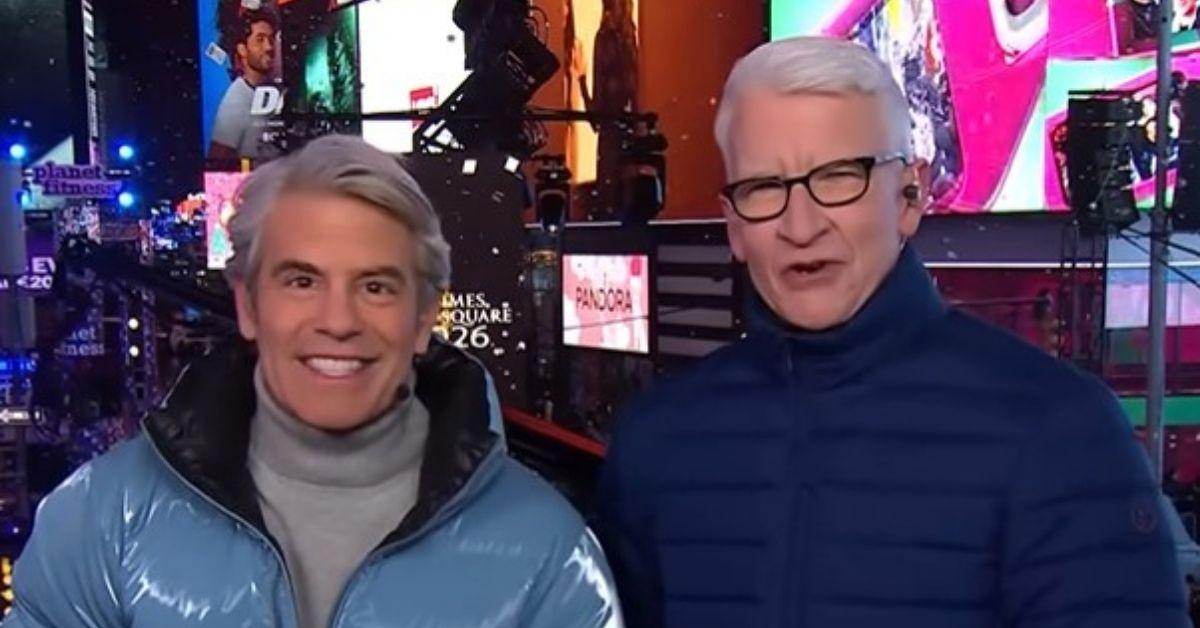 image of Anderson Cooper and Andy Cohen hosted CNN’s 'New Year’s Eve Live' in Times Square.