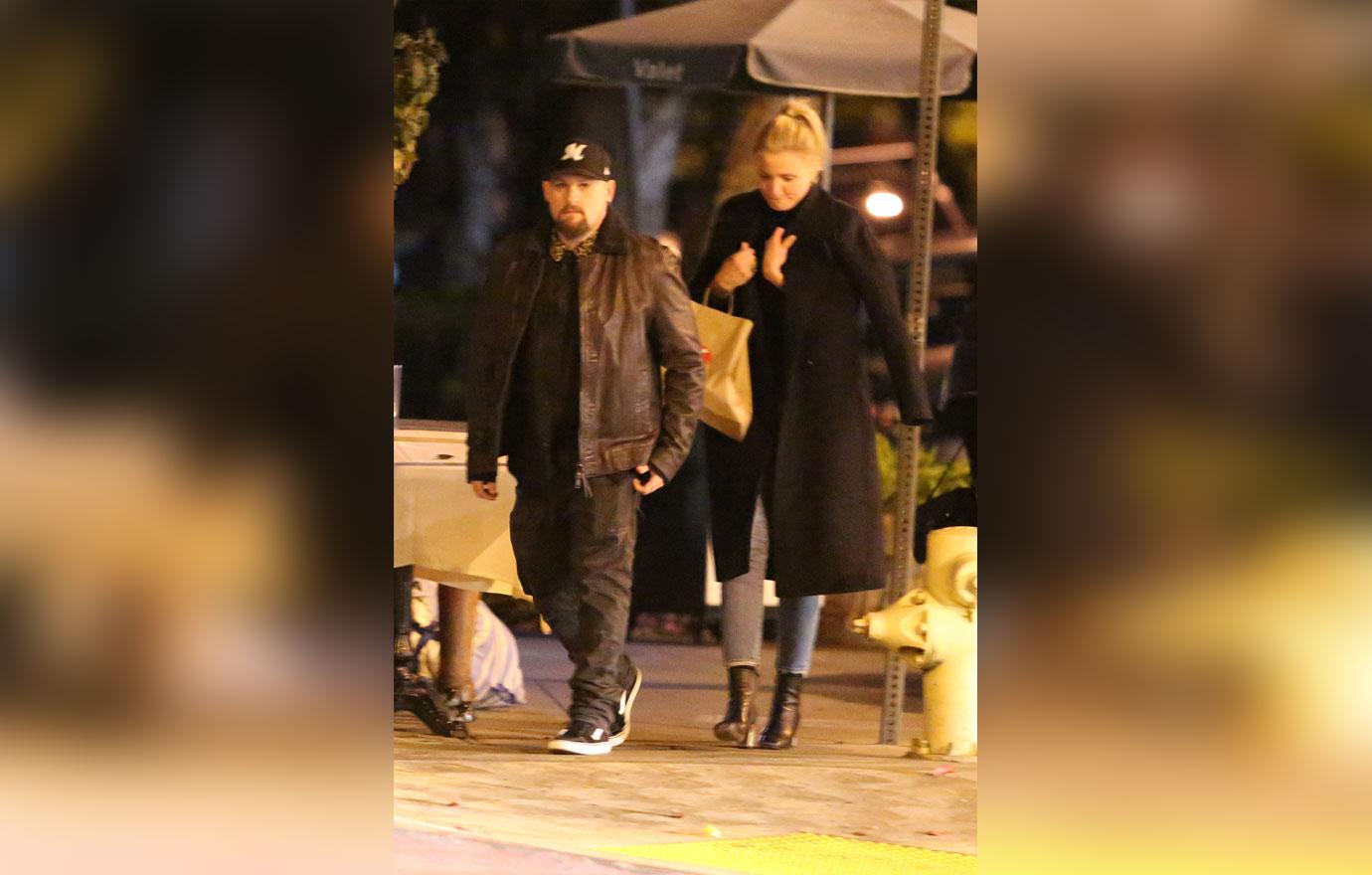 Cameron Diaz and Benji Madden are seen leaving Il Piccolino restaurant after having dinner with friends